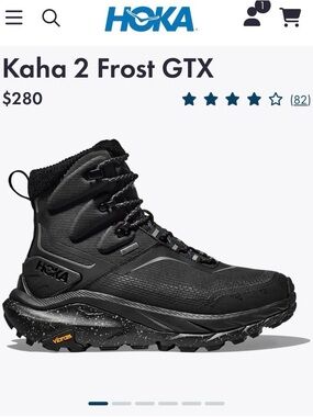 Hoka Black Kaha 2 Frost GTX Waterproof Trail Boot